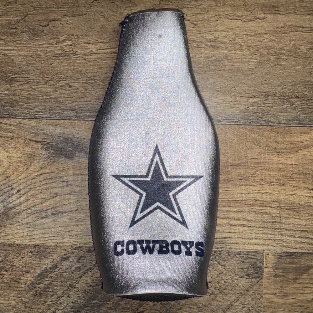 NFL Bottle Suit Koozie Unisex OS Silver Dallas Cowboys Zip Up Sleeve